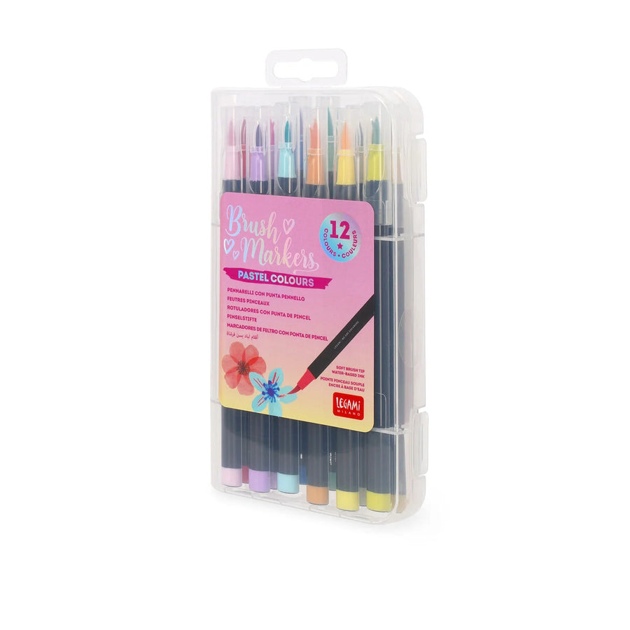 BRUSH MARKERS PASTELLO PENNARELLI PUNTA PENNELLO