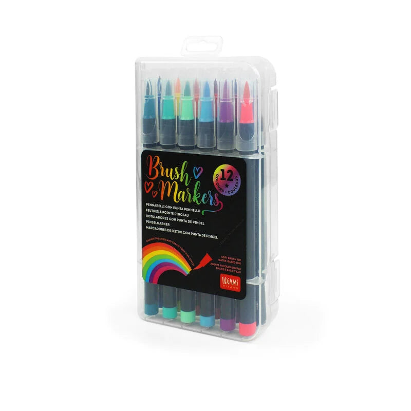 BRUSH MARKERS - PENNARELLI CON PUNTA PENNELLO