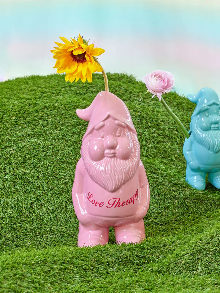 GNOMO IN CERAMICA LOVE THERAPHY ROSA LARGE